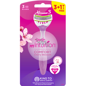 Wilkinson Xtreme 3 My Intuition Comfort Cherry Blossom Rasiermesser für Frauen 4 Stück