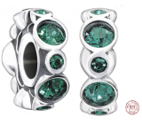 Charme Sterling Silber 925 Geburtstag Ring Mai, königlich grün, Perle auf Armband Zeichen