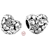 Charms Sterling Silber 925 Sparkling durchbrochene Herzen, Perle am Liebesarmband