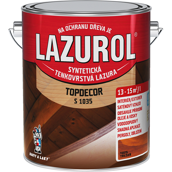 Lazurol Topdecor S1035 dünnschichtige Holzlasur T025 Kirsche, 2,5 l