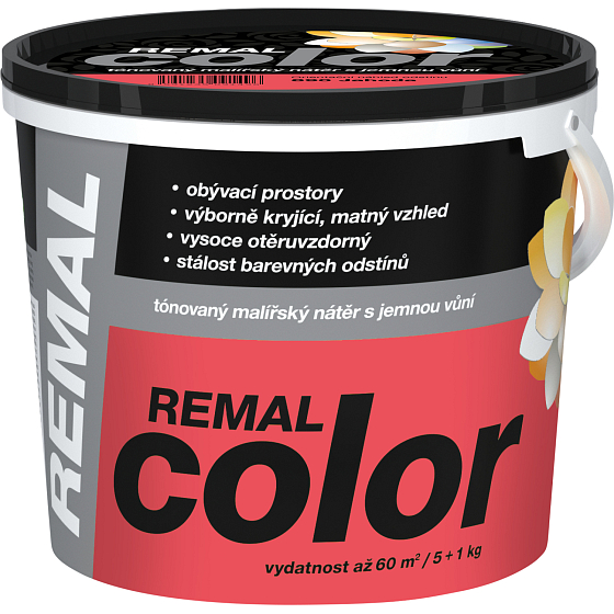 REMAL Color Malfarbe für Wände 890 Erdbeere, 5 + 1 kg