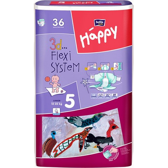 Bella Happy 5 Junior 12-25 kg Windelhöschen 36 Stück