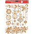 Kleberfreie Fensterfolien mit Goldglitter 1. Weihnachtsrose 42 x 30 cm