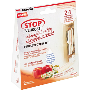 Ceresit Stop Feuchtigkeit Absorbtaschen energischer Duft Frucht 2 x 50g Ceresit Stop Feuchtigkeit Absorbtaschen energischer Duft Frucht 2 x 50g