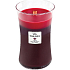 WoodWick Trilogy Sun Ripened Berries - Sommerkerze mit Beerenduft, Holzdocht und Glasdeckel groß 609,5 g