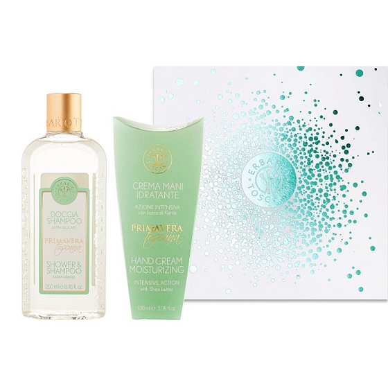 Erbario Toscano Toskanischer Frühling Duschgel 250 ml + Handcreme 100 ml, luxuriöses Kosmetikset