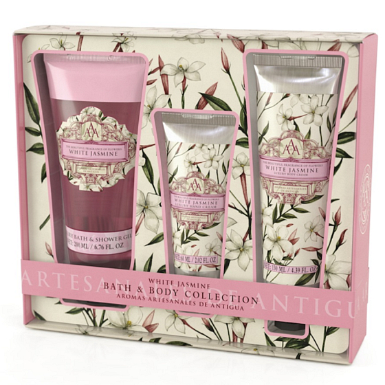 Somerset Toiletry White Jasmine Luxus-Körpercreme 130 ml + Duschgel 200 ml + Luxus-Handcreme 60 ml, Kosmetikset