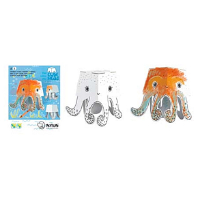 Monumi 3D Octopus zum Malen 16,5 cm, für Kinder ab 5 Jahren
