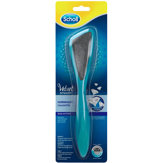 Scholl Velvet Smooth Dual Action mit Diamantkristallen Hand Fußfeile