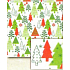 Nekupto Geschenkpapier 70 x 200 cm Weihnachten Weiße, grüne und rote Bäume