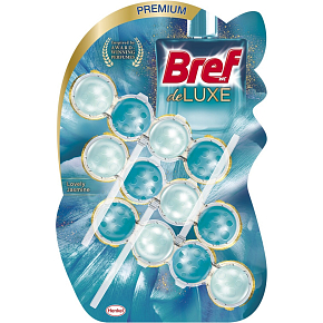 Bref De Luxe Schöner fester Jasmin-Toilettenblock für hygienische Sauberkeit und Frische Ihrer Toilette 3 x 50 g