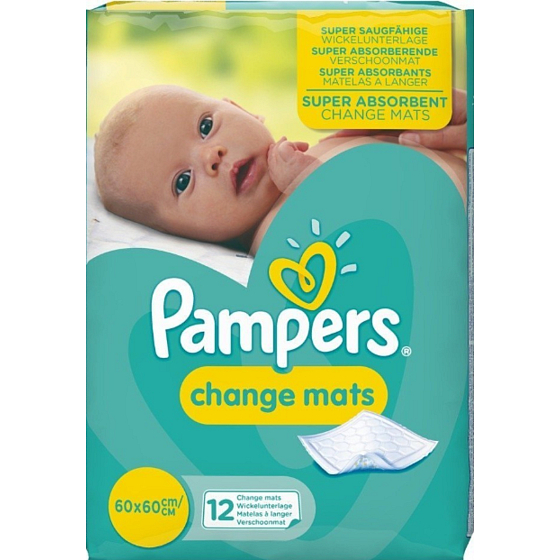 Pampers Change Mats Wechselmatten 60 x 60 cm 12 Stück