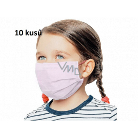 Schleier 3 Schichten Schutz medizinische Vlies Einweg, geringer Atemwiderstand für Kinder 10 Stück rosa ohne Druck