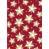 Ditipo Geschenkpapier 70 x 200 cm Weihnachtsburgunder Weißgold Sterne