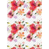 Ditipo Geschenkpapier 70 x 100 cm Weiße rote Blumen 2 Blatt