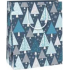 Ditipo Geschenkpapiertüte 18 x 10 x 22,7 cm Weihnachten blau - blaue Bäume