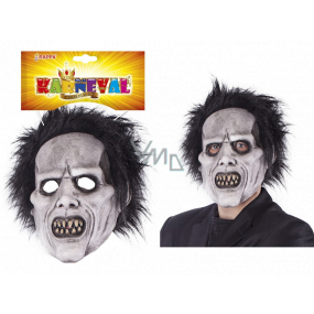 Rappa Halloween Zombie Maske mit 1 Stück Haar