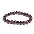 Granat-Armband elastisch Naturstein, Kugel 8 mm / 16 - 17 cm, Stein des Feuers, der Liebe