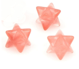 Kristall rosa merkaba hmatka 13 mm, Stein Steine