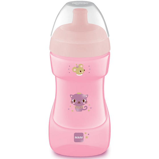 Mam Sports Cup auslaufsicherer Sportbecher 12+ Monate Rosa 330 ml