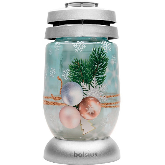 Bolsius Glaslampe Weihnachtsflasche 23 cm 120 g