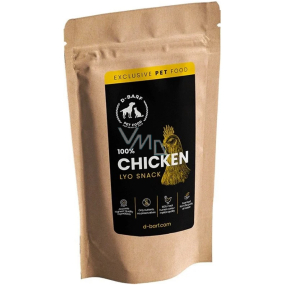 D-BARF Lyo snack Huhn gefriergetrocknet, natürlicher Fleischgenuss für Hunde und Katzen 20 g