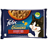 Felix Sensations Saucen Multipack Pute und Lamm in aromatisierter Sauce, Alleinfuttermittel für ausgewachsene Katzen 4 x 85 g