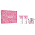 Versace Bright Crystal Eau de Toilette 50 ml + Duschgel 50 ml + Körperlotion 50 ml, Geschenkset für Damen
