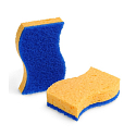 Spontex 2 Weicher Schwamm für viskoses Geschirr mit einer blauen Reinigungsschicht von 2 Stück