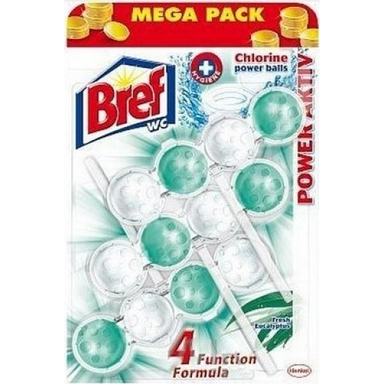 Bref Power Aktiv 4 Chlor Fresh Eukalyptus WC-Block Großpackung 3x50 g