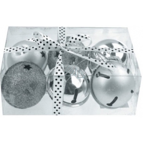 Silberglocken in einer Geschenkbox mit einem Band 6 x 5 cm
