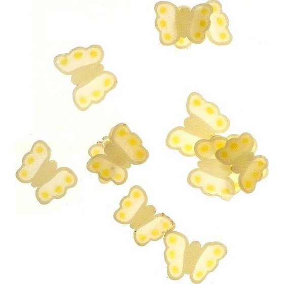 Professionelle Nageldekorationen Schmetterlinge gelb 132 1 Packung