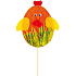 Filz Huhn Orange Aussparung 10 cm + Spieße