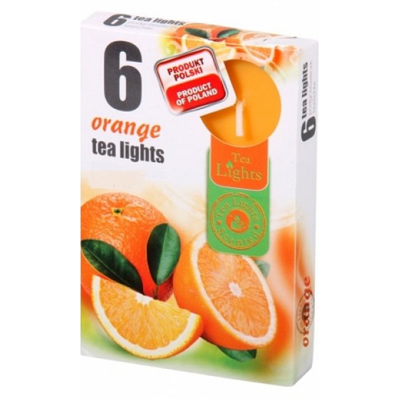 Teelichter Orange duftende Teelichter 6 Stück