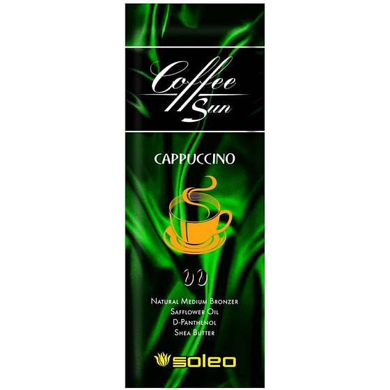 Soleo Coffee Sun Cappuccino Intensive natürliche Sonnenschutzcreme für Solarium 5 ml