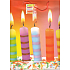 Nekupto Geschenkpapiertüte 32,5 x 26 x 13 cm Kuchenkerzen 1309 01 KFL