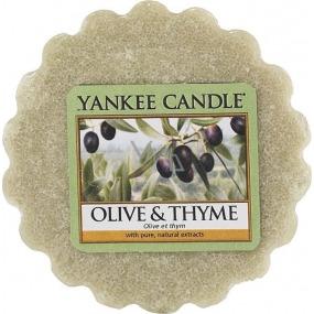 Yankee Candle Olive & Thyme - Oliven und Thymian Duftwachs für Duftlampe 22 g