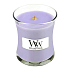 WoodWick Lilac - Flieder-Duftkerze mit Holzdocht und Deckelglas klein 85 g
