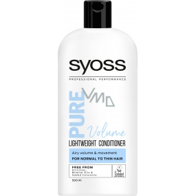 Syoss Pure Volume Flauschiges Volumen ohne Beladung, leichter Balsam für schwaches Haar 500 ml