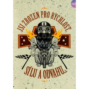 Albi Spielkarte im Cover Biker, Born to Be Wild 15 x 21 cm