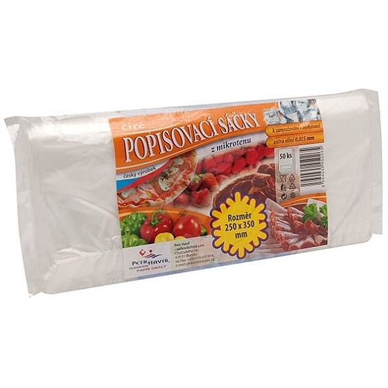 V & CH Packaging Microtene Clear Marking Bags, blockiert, extra dick 0,015 mm 250 x 350 mm 50 Stück