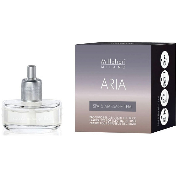 Millefiori Milano Aria Spa & Massage Thai - Thai Spa und Massagefüllung für elektrischen Diffusor riecht 6-8 Wochen 20 ml