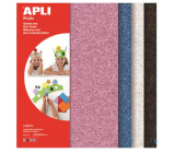 Apli-Schaum mit Glitzer (pink, blau, silber, schwarz) 210 x 297 x 2 mm A4 4 Blatt
