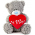 Me To You Teddybär mit Herz und der Aufschrift Be Mine 10,5 cm