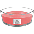 WoodWick Melon & Pink Quartz - Duftkerze mit Wassermelone und rosa Quarz mit breitem Holzdocht und Glasdeckel 453 g