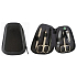 Dup Manicure Antonie Kunstleder 6-teiliges Set schwarz glänzend 230402-368