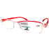 Berkeley Lesebrille Dioptrien +2,5 Kunststoff transparent, rote Seitenrahmen 1 Stück MC2222