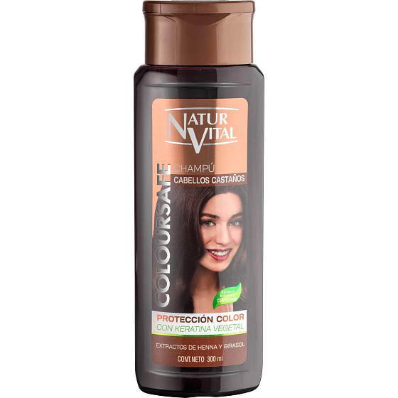 Natur Vital Coloursafe Shampoo für natürlich kastanienbraunes und coloriertes Haar 300 ml