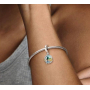 Sterling Silber 925 I Love Brazil - Brasilianischer Strand, 2in1 Reise-Armband-Anhänger