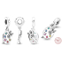 Charm Sterling Silber 925 Malerei Palette, Anhänger Armband Interessen